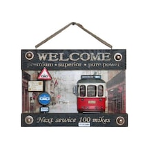 Dekoratif Metal Kapı Yazısı Tramvay Dekorlu Hediyelik