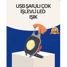 Usb Şarjlı Mini Led Anahtarlık Fener Sarı