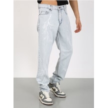 Baggy Önlü Arkalı Şimşek Desenli Buz Mavi Jean-buz Mavi - 33 Buz Mavi Baggy Önlü Arkalı Şimşek Desenli Buz Mavi Jean-buz Mavi - 33 Buz Mavi
