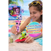 Littlest Pet Shop Beach Bites Pet Pair Seri 4 Kaplumbağa Denizatı Figür Seti Aksesuarlı Mini Lps 4+