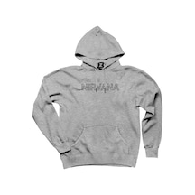 Nirvana Yazı Gri Kapşonlu Sweatshirt Hoodie Gri
