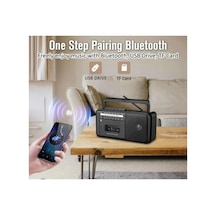 Taşınabilir Nostaljik Radyo Kaset Çalar Fm Radyo Usb Mp3 Çalar Bluetooth Hoparlör Gri