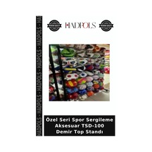 Özel Seri Spor Sergileme Aksesuar Tsd-100 Demir Top Standı Çok Renkli