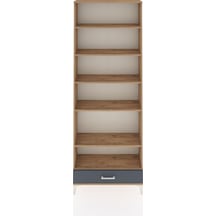 Arges Dolap 6 Raflı Tek Çekmeceli 88x30x243 Çam-antrasit Çam