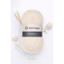 Elite Wool %49 Yün Örgü İpi Kazak & Süveter & Hırka & Yelek Kışlık Örgü İpi K025 Kırık Beyaz
