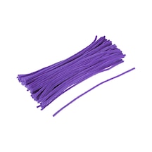 25'li Mor Renkli Şönil, Eğitici Şönil Seti, Tüylü Tel, 30 Cm, Peluş Tel