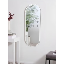 Model Alfa Dekoratif Ayna Duvar Aynası Konsol Aynası Mdf Elips Ayna 120x50 120 X 50 Beyaz