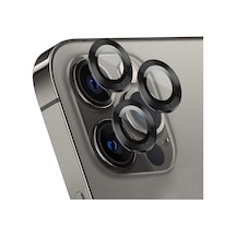 Ekran Koruyucu Apple iPhone 15 Pro Max İçin Tekli Kamera Lens Koruma Camı Siyah iPhone 15 Pro Max İle Uyumlu Ekran Koruyucu - Siyah Diğer