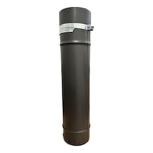 Ayarlanabilir Soba Borusu / Boy: 45 - 75 Cm / Çap: 13 Cm / Mat Siyah Emaye / Baba's Stove