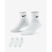 Nike Sx7667-100 Everyday Cushioned Low Antrenman Çorapları 3 Çift Sıyah
