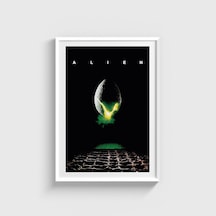 Alien 1979 Film Posteri Tablo Çerçeveli Poster Duvar Dekorasyonu Beyaz Çerçeveli Tablo Beyaz Çerçeveli Tablo Dn11d255beyaz