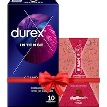 Durex Intense Prezervatif 10'lu + Humanlife 5 Gr X 10 Çilek Aromalı Jel Lubricant