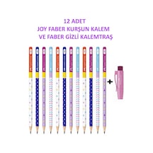 Joy Kurşun Kalem Hb 12'li Set Ve Gizli Kalemtraş Çok Renkli