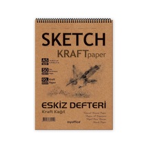 Etika Kraft Kağıt A5 Eskiz Defteri 90 Gr. Spiralli 50 Yaprak Sketchbook Genel