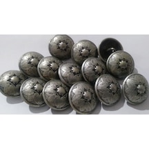 5 Adet 19mm Metal Gümüş Renk Düğme