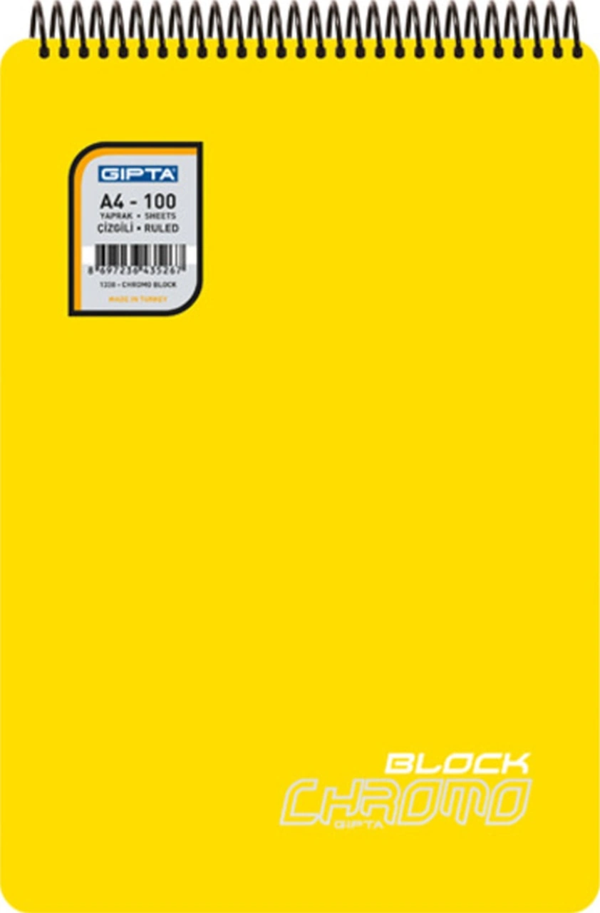 Bloknot Chromo Block Sp.pp Kpk. A4 80 Yp Çizgili Beyaz