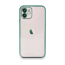 Apple İphone 11 Uyumlu Kılıf Lensli Silikon - Yeşil Çok Renkli