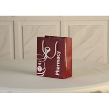 Eczane Karton Çanta Körüklü Bordo 25 Adet 20 x 10 x 23.50 CM