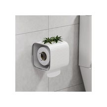 Beyaz Yapışkanlı Banyo Tuvalet Kağıtlığı - Wc Peçetelik, Kağıtlık Tutucu Kağıtlık Organizeri Beyaz - 694610504 Beyaz