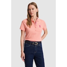 U.s. Polo Assn. Kadın Mercan Tişört Basic 50326475-vr204 Coral