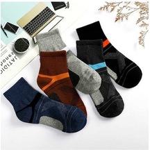 Willowhaven Erkek Pamuklu Koşu Çorapları, Nefes Alabilir, Nem Emici, Diz Üstü, 5 Çift, Gri+siyah+mavi+kahverengi Siyah