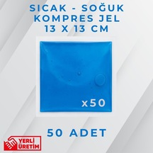 Mavi 13x13 Cm 50 Adet Soğuk Kompres Jel Buz Aküsü Soğuk Zincir Buz Jeli Buz Torbası Strafor Kutu İçi Jel