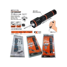 300 Lumen Led El Feneri Profosyonel Siyah