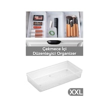 Modüler Çekmece İçi Düzenleyici - Banyo Makyaj Takı Organizer Ofis Düzenleyici 30,5 X 15 Cm Şeffaf