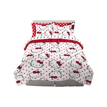 Franco Sanrio Hello Kitty Puantiyeli Yatak Takımı 7 Parça Süper Yumuşak Yorgan Ve Çarşaf Seti, Şamlı, Tam, %100 Resmi Lisanslı Ürün Ürünleri Sku: Mırstk44946dcd2a 50 x 22