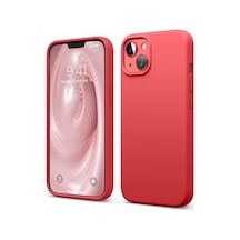 Apple Uyumlu   iPhone 14 Kılıf First Silikon - Kırmızı