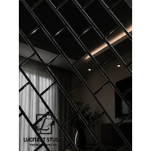 Lucitart 30 Adet 10cmx5cm Tuğla Desenli Aynalı Pleksi Kendinden Yapışkanlı Dekoratif Duvar Aynası 9 Renk Seçeneği Siyah