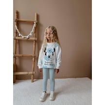 Miniko Kids Kız Çocuk Minnie Modelli Taytlı Takım Yeşil