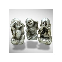 Gümüş Görmedim Duymadım Bilmiyorum 3 Lü Biblo Seti 15x9 Cm
