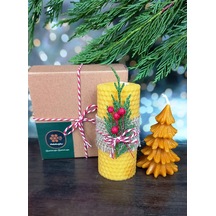 Petekoğlu Doğal Petek Balmumu Mum Hediyelik Mini Set Sarma Balmumu Çam Ağacı Beeswax Candle Diğer