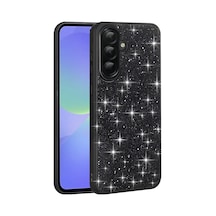 Zore Galaxy A36 Kılıf Parlak Taşlı Tasarım Ogaa Pırlanta Kapak - Siyah