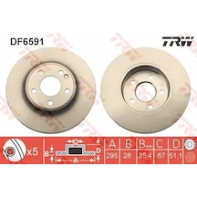 Mercedes A200 W176 Fren Diski On 2012-2018 Trw Df6591 2adettir