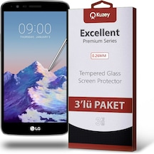 LG Uyumlu Stylus 3 Ekran Koruyucu Cam 3 Adet (533984155)