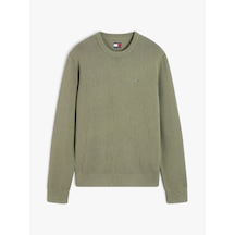 Tommy Hilfiger Tjm Slım Ess Sweater Ext Erkek Yeşil Kazak - Dm0dm21787