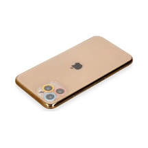 Bezos İphone 11 Pro Max Uyumlu Renkli Kamera Lens Koruma Cam - Pembe-mavi Hb006