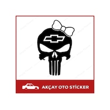 Chevrolet Skull Kurukafa Sticker Chevrolet Sticker Arma