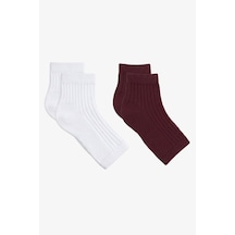 Beyaz - Bordo