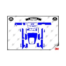 Bmw E 34 1988-1995 Torpido Konsol Trim Göğüs Maun Kaplama Set 31 Parça Mavi