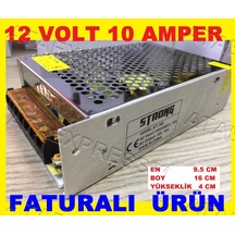 120W 12 Volt 10 Amper Trafo Metal Kasa Kalın Adaptör