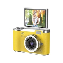 Magicool 4k Dijital Retro Video Kamera 48mp 18x Zoom Flaşlı 32gb Kart Dijital Vlog Fotoğraf Makinesi Türkçe