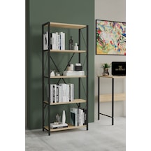 Rosa 5 Raflı Metal Kitaplık Atlantik Çam