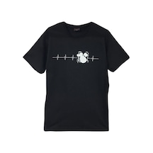 Stoned&Fame Unisex Siyah Bateri Baskılı T-shirt SIYAH