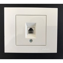 Ovivo Grano Beyaz Nummeris Telefon Prizi Çerçeveli