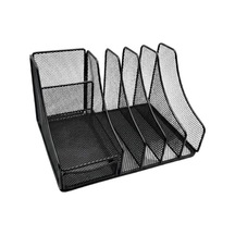 Temel Siyah Metal Mesh Masaüstü Organizer Çekmeceli Dosyalık 25x18x15 Cm 9538 Çok Renkli