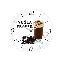 Firmaya Özel Frappe Çeşitleri Çap 30cm Sessiz Akar Bombeli Gerçek Cam Duvar Saati Ahşap