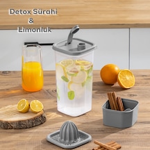 Porsima 06-1109 Detoks Sürahi & Limonluk Şeffaf 1,5 L - Gri